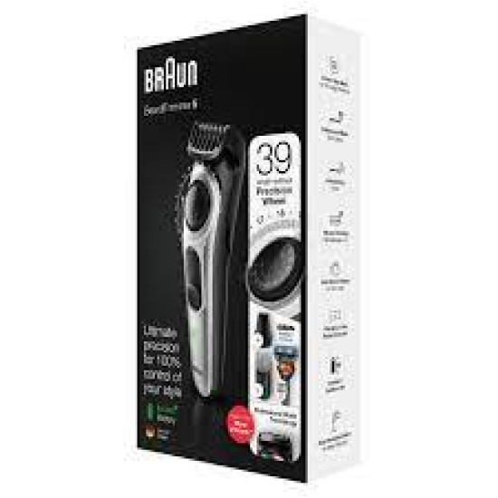 Braun Beard Trimmer BT5260 - Тример за коса и брада с прецизно въртящо се копче, 3 аксесоара + Самобръсначка Gillette Fusion5 ProGlide