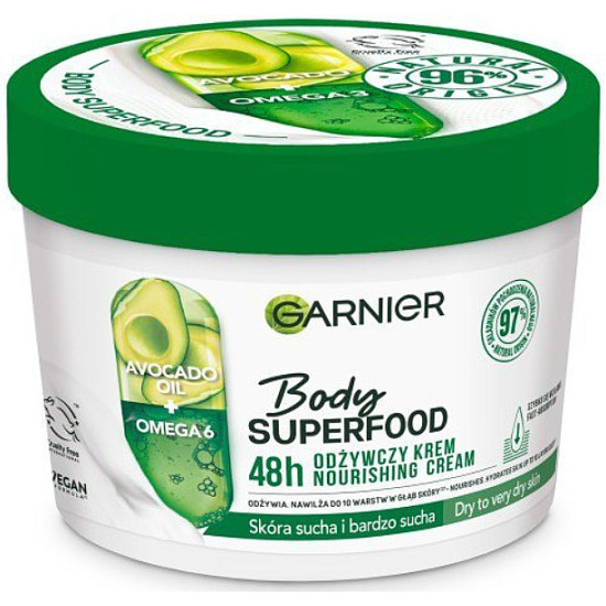 Body SuperFood Avocado Oil Omega 6 - Крем за тяло за суха до много суха кожа