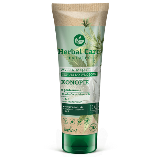 Herbal Care Hemp Hair Serum - Серум за коса с канабис против косопад за блясък и обем