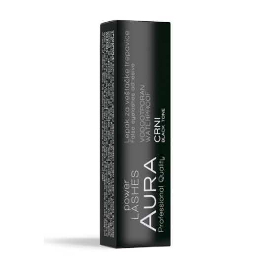Aura Power Lashes False Eyelashesh - Черно лепило за мигли с водоустойчива формула