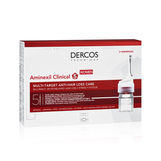 DERCOS AMINEXIL - Третираща грижа с 5 мултиактивни съставки за жени страдащи от косопад