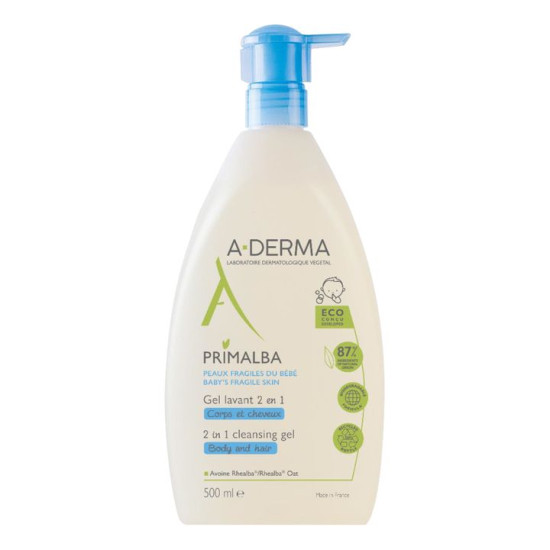 PRIMALBA - Почистващ гел 2 в 1, подходящ за коса и тяло