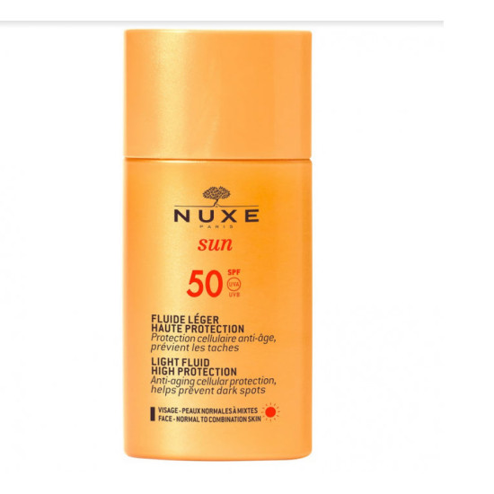 SUN SPF50+ -  Лек флуид за лице, който предпазва кожата от слънчевите лъчи