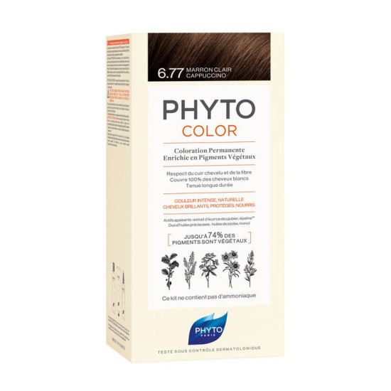Phytocolor - Боя за коса №6.77 Светло кестеняво, капучино