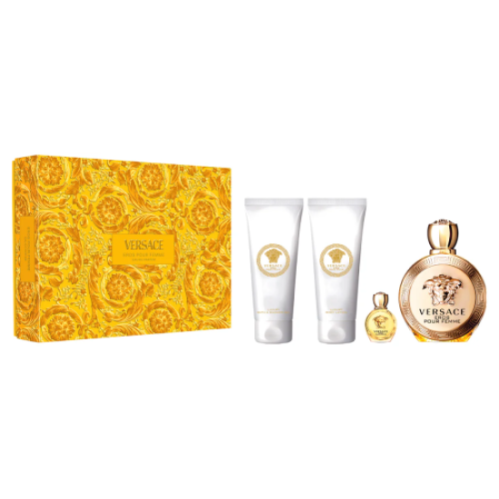 Versace Eros Femme 100ml EDP + 5ml mini + 100ml Body Lotion + 100ml Shower GEl