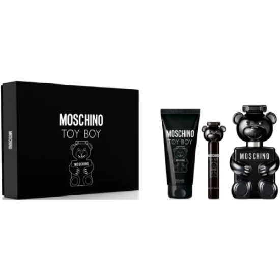 Moschino Toy Boy 100ml EDP + 10ml Travel Spray + 100ml Shower Gel For Men