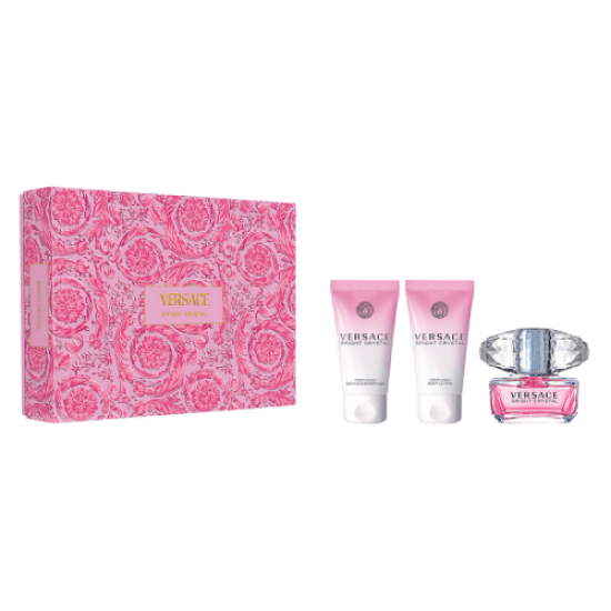 Versace Bright Crystal EDT 50ml + Shower Gel 50ml + Body Lotion 50ml