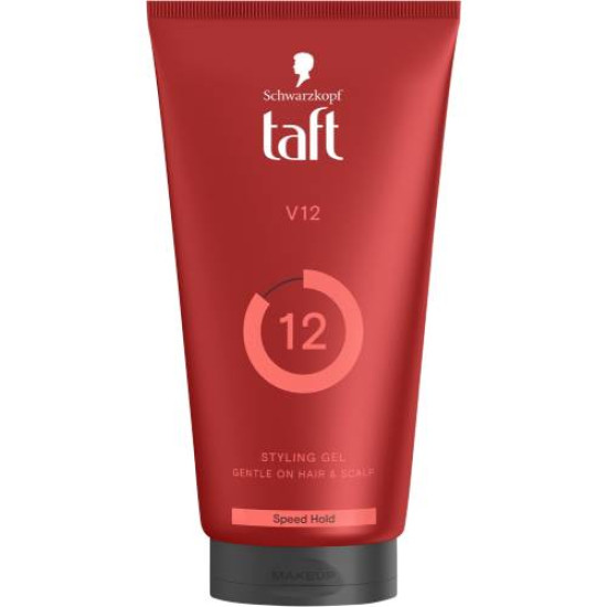 Taft Looks V12 Power Gel - Бързосъхнещ гел за коса за мъже със супер силна фиксация